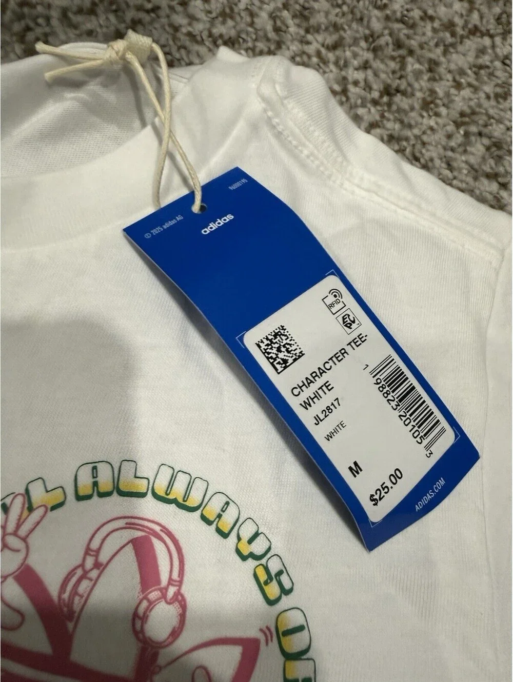 Adidas kids TREFOIL SERIES LOOSE TEE Size Medium